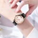 Женские классические часы Skmei 9265BKBK Black-Black с минеральным стеклом и кожаным ремешком