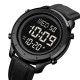 Чоловічий годинник Skmei 1864LBKBK Black-Black Leather з електронним циферблатом та мінеральним склом