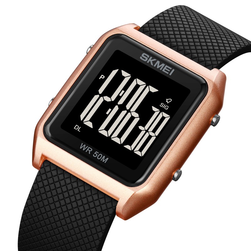 Спортивний годинник Skmei 1866RGBK Rose Gold-Black з підсвічуванням та календарем