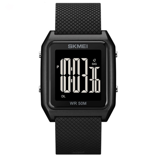 Мужские спортивные часы Skmei 1866BKBK Black-Black с электронным циферблатом и подсветкой