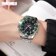 Чоловічий годинник Skmei 1850SIGN Silver-Green зі стрілково-електронним циферблатом та металевим браслетом