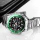Чоловічий годинник Skmei 1850SIGN Silver-Green зі стрілково-електронним циферблатом та металевим браслетом