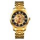 Мужские механические часы Skmei 9222GDBK Gold-Black с автоподзаводом и минеральным стеклом