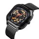 Мужские механические часы Skmei 9184BK Black с автоподзаводом и минеральным стеклом