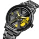 Мужские часы Skmei 1787YL Yellow STOPPED с металлическим браслетом и минеральным стеклом