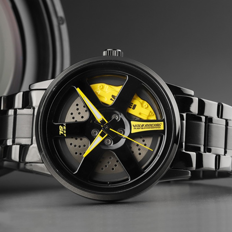 Мужские часы Skmei 1787YL Yellow STOPPED с металлическим браслетом и минеральным стеклом