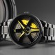 Мужские часы Skmei 1787YL Yellow STOPPED с металлическим браслетом и минеральным стеклом