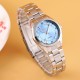 Жіночий класичний годинник Skmei 1620SIBU Silver-Blue зі сріблястим браслетом та синім циферблатом