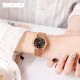 Жіночий годинник Skmei 9252BK Black з металевим браслетом кольору рожеве золото