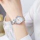 Женские классические часы Skmei 1819SISI Silver-Silver с серебристым браслетом и минеральным стеклом