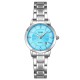 Жіночий класичний годинник Skmei 1819SIBU Silver-Blue зі сріблястим браслетом та синім циферблатом