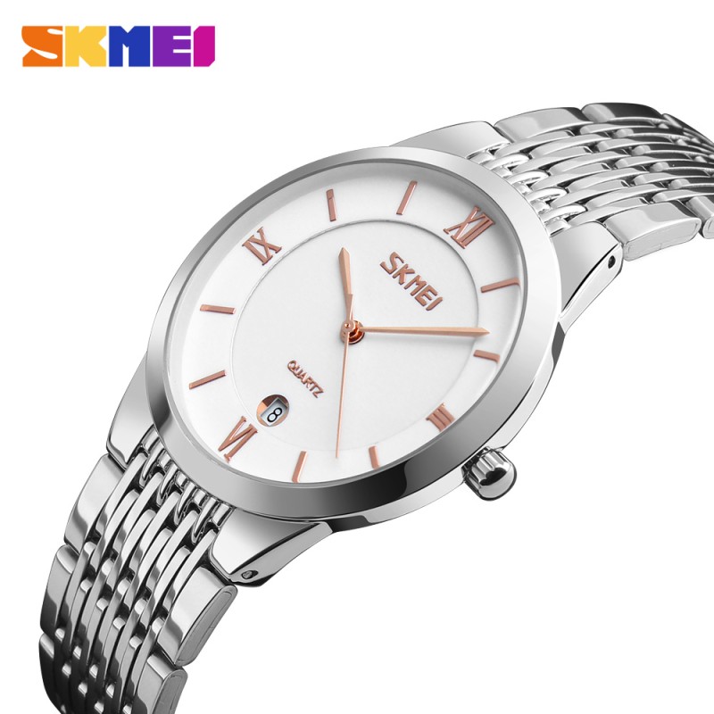 Жіночий годинник Skmei 9139WTGD-B White-Gold B у класичному стилі з металевим браслетом