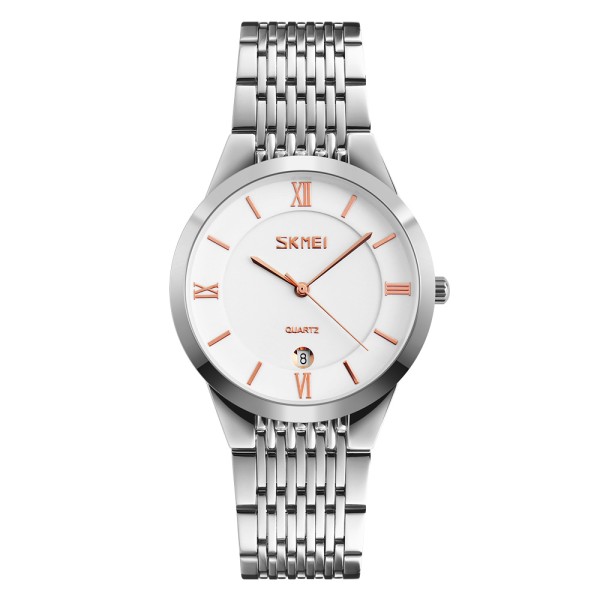 Жіночий годинник Skmei 9139WTGD-B White-Gold B у класичному стилі з металевим браслетом