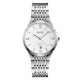 Женские классические часы Skmei 9139WTSI-B White-Silver B с серебристым браслетом и датой