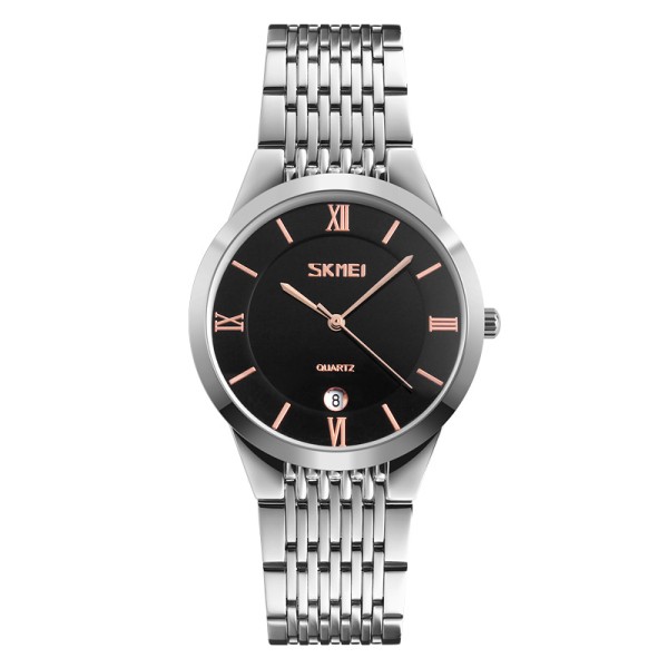Жіночий годинник Skmei 9139BKGD-B Black-Gold B з мінеральним склом та сталевим браслетом