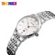 Жіночий годинник Skmei 9139WTGD-S White-Gold S з білим циферблатом та металевим браслетом