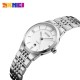 Жіночий годинник Skmei 9139WTSI-S White-Silver S класичний зі сріблястим браслетом та білим циферблатом