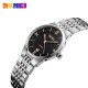 Жіночий годинник Skmei 9139BKGD-S Black-Gold S класичний зі сріблястим браслетом