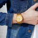 Мужские классические часы Skmei 1654GD Gold в золотистом цвете с минеральным стеклом