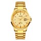 Мужские классические часы Skmei 1654GD Gold в золотистом цвете с минеральным стеклом