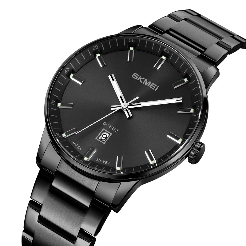 Мужские часы Skmei 1878BK Black с металлическим браслетом и минеральным стеклом