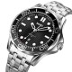 Мужские классические часы Skmei 9276SSIBK Silver-Black Steel Strap с металлическим браслетом