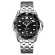 Мужские классические часы Skmei 9276SSIBK Silver-Black Steel Strap с металлическим браслетом