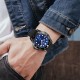 Чоловічий наручний годинник Skmei 9276PBKBU Black-Blue з синім циферблатом та каучуковим ремінцем