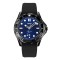 Skmei 9276PBKBU Black-Blue Silicone Strap