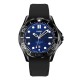 Чоловічий наручний годинник Skmei 9276PBKBU Black-Blue з синім циферблатом та каучуковим ремінцем