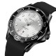 Чоловічий годинник Skmei 9276PBKSI Black-Silver з каучуковим ремінцем та мінеральним склом