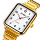 Чоловічий годинник Skmei 1954GDWT Gold-White з золотистим металевим браслетом та мінеральним склом
