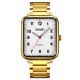 Чоловічий годинник Skmei 1954GDWT Gold-White з золотистим металевим браслетом та мінеральним склом