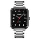 Чоловічий наручний годинник Skmei 1954SIBK Silver-Black зі сріблястим браслетом та чорним циферблатом