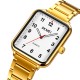Женские часы Skmei 1955GDWT Gold-White с золотистым браслетом и минеральным стеклом
