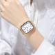 Женские часы Skmei 1955GDWT Gold-White с золотистым браслетом и минеральным стеклом