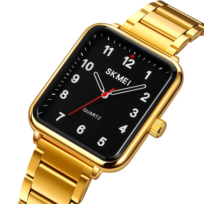 Жіночий годинник Skmei 1955GDBK Gold-Black у класичному стилі з металевим браслетом