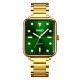 Жіночий годинник Skmei 1955GDGN-SP Gold-Green Sun Pattern з мінеральним склом та золотистим браслетом