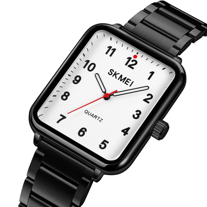 Жіночий годинник Skmei 1955BKWT Black-White з мінеральним склом та металевим браслетом