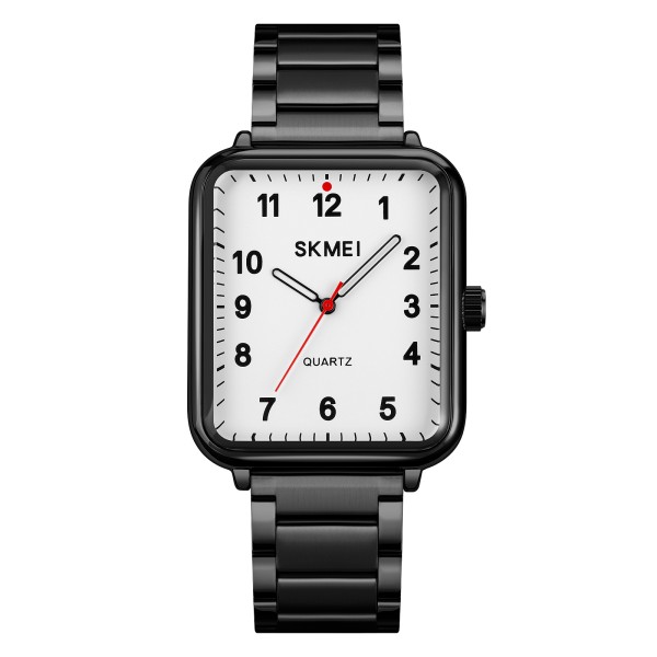 Жіночий годинник Skmei 1955BKWT Black-White з мінеральним склом та металевим браслетом