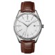 Чоловічий класичний годинник Skmei 9298SISIBN Silver Silver-Brown зі шкіряним ремінцем та мінеральним склом