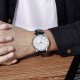 Чоловічий класичний годинник Skmei 9298SISIBK Silver-Black зі шкіряним ремінцем та мінеральним склом