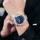 Чоловічий класичний годинник Skmei 9293SIBU Silver-Blue зі сріблястим браслетом та синім циферблатом