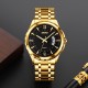 Чоловічий годинник Skmei 9069GDBK Gold-Black з металевим браслетом та мінеральним склом