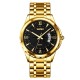 Чоловічий годинник Skmei 9069GDBK Gold-Black з металевим браслетом та мінеральним склом