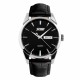 Чоловічий годинник Skmei 9073SIBK-B Silver-Black зі сріблястим корпусом та шкіряним ремінцем