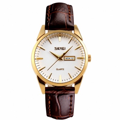 Skmei 9073GDWT-S Gold-White lady