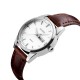 Жіночий класичний годинник Skmei 9073SIWT-S Silver-White зі шкіряним ремінцем та календарем