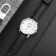 Чоловічий годинник Skmei 1801LSIWT Silver-Black White Leather класичний зі шкіряним ремінцем