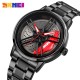 Чоловічий наручний годинник Skmei 1990A Black-Red STOPPED зі сталевим браслетом та мінеральним склом